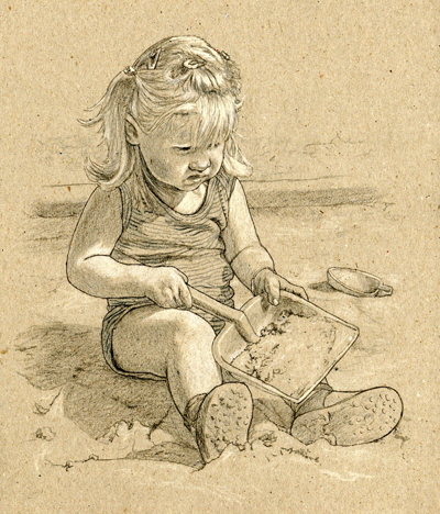 Kind im Sand